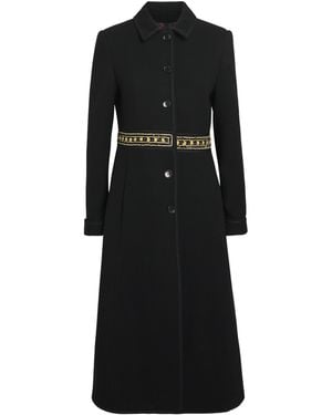 Etro Wool Beaded Overcoat - Black