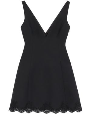 Valentino V-Neck Mini Dress - Black