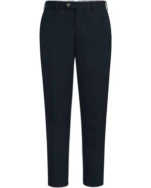 Brunello Cucinelli Cotton-Virgin Wool Gabardine Trousers - Blue
