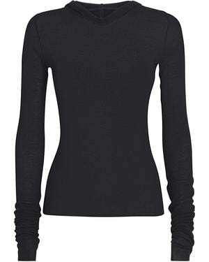 Rick Owens Hooded Crop Top - Black