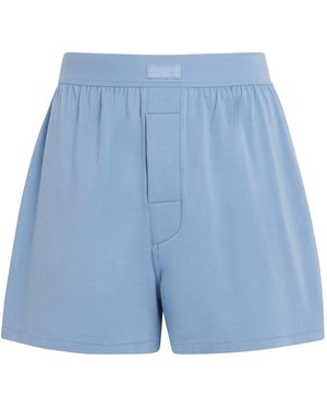 Skims Loose Boxer Shorts - Blue