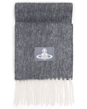 Vivienne Westwood Alpaca-Blend Orb Scarf - Grey