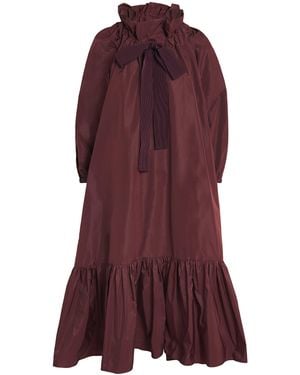 Patou Ruffle-Hem Midi Dress - Purple
