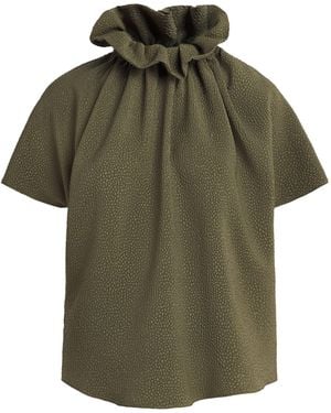 Edeline Lee Ruff Blouse - Green