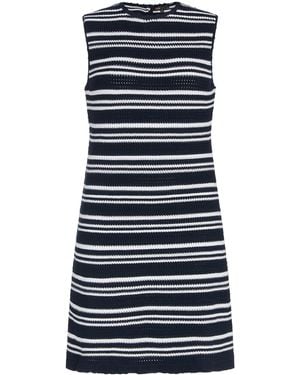 Maje Knitted Stripe Mini Dress - Blue