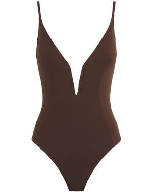 Eres V-Neck Glabe Swimsuit - Brown