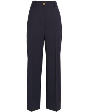 Patou Virgin Wool Straight Pants - Blue