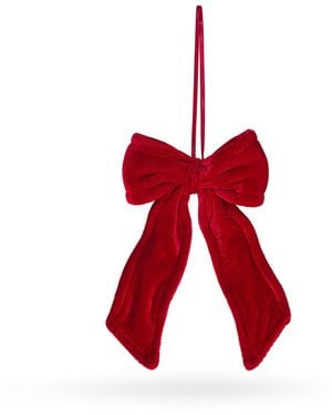 Luxury Garland Mini Velvet Bow - Red