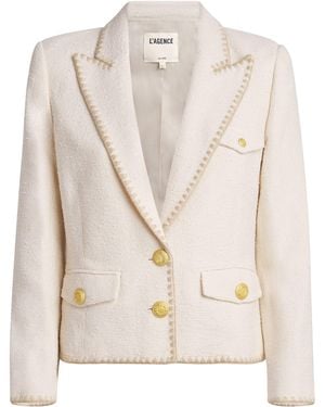 L'Agence Tweed Wylla Blazer - White