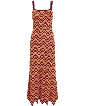 Escvdo Crochet Marea Maxi Dress - Red