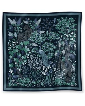 Cartier Silk Blooming Panthère Square Scarf - Green