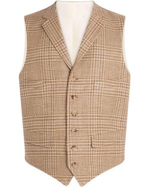 Polo Ralph Lauren Heritage Check Waistcoat - Natural