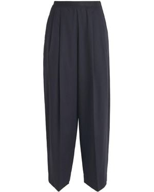 Sandro Wool Stripe Pleated Pants - Blue