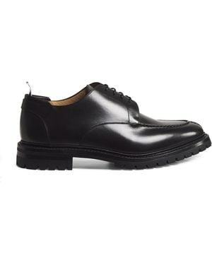 Thom Browne Leather Commmando Derby Shoes - Black