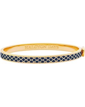 Halcyon Days Plated Enamel Salamander Bangle - Metallic