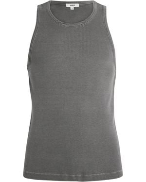 Agolde Ribbed Viggo Tank Top - Grey