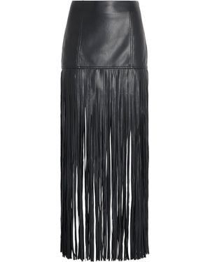 Toccin Fringe Soren Mini Skirt - Grey