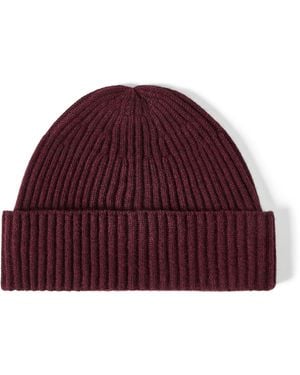 Brunello Cucinelli Cashmere Rib-Knit Beanie - Red
