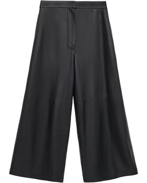 Loewe Nappa Lambskin Cropped Trousers - Grey