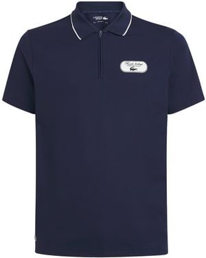 Lacoste Ultra Dry Tennis Heritage Polo Shirt - Blue