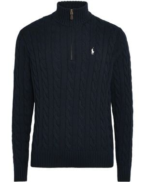 Polo Ralph Lauren Cotton Cable-Knit Sweater - Blue