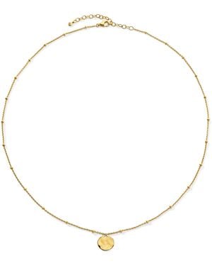 Monica Vinader Vermeil Mv Siren Muse Disc Chain Necklace - Metallic