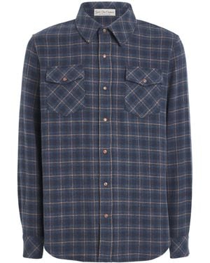 God's True Cashmere Cashmere Check Rugged Explorer Shirt - Blue