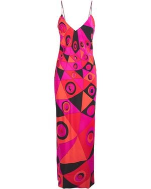 PUCCI Silk Occhi Maxi Dress - Pink
