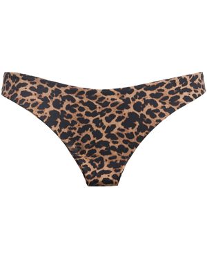 Away That Day Leopard Print Fiji Bikini Briefs - Natural