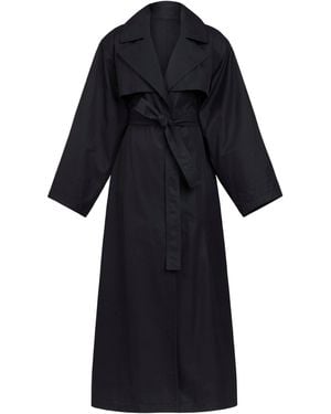 Alaïa Cotton Trench Coat - Black
