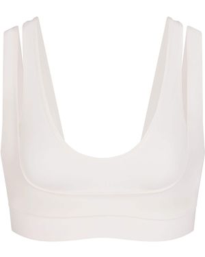 NikeSKIMS Double Strap Scoop Sports Bra - White