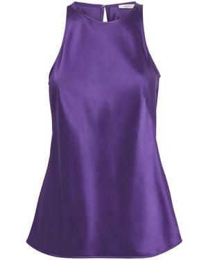 JOSEPH Satin Ritz Sleeveless Top - Purple