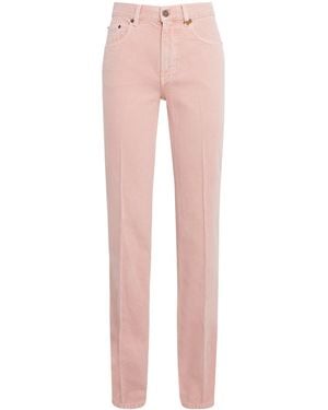 Chloé Garment-Dyed Straight Jeans - Pink