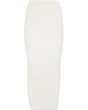 Wolford Daisy Net Midi Skirt - White