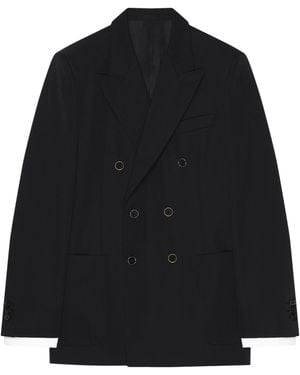Givenchy Wool Double-Breasted Blazer - Black