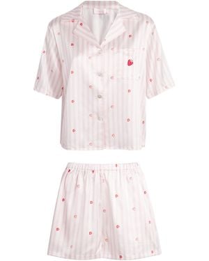 Manitu Summer Fruits Short Pajama Set - Pink