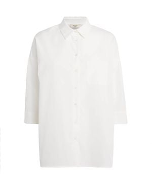Weekend by Maxmara Cotton Poplin Flared Shirt - White