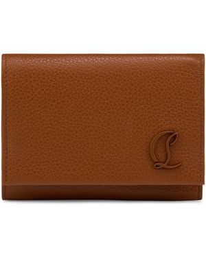 Christian Louboutin Mooncrest Leather Trifold Wallet - Brown