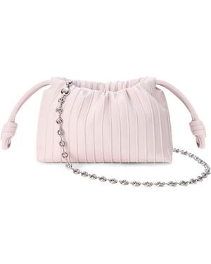 Loewe Mini Pleated Leather Shoulder Bag - Pink