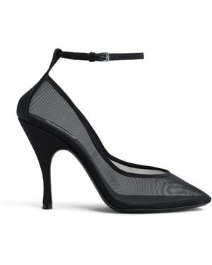 Alaïa Mesh Ankle-Strap Pumps 100 - Black