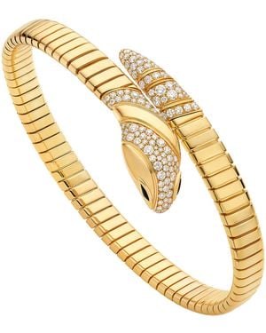 BVLGARI And Diamond Serpenti Bracelet - Metallic