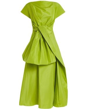 ROKSANDA Crepe Draped Nila Midi Dress - Green