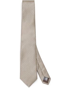 Canali Silk Jacquard Tie - Gray