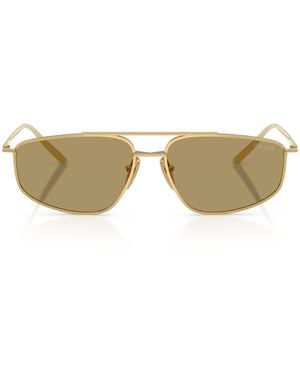 Prada Metal Rectangular Sunglasses - Natural