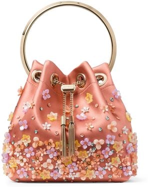 Jimmy Choo Bon Bon Embellished Top-Handle Bag - Red