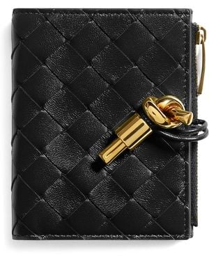 Bottega Veneta Small Leather Andiamo Bifold Wallet - Black