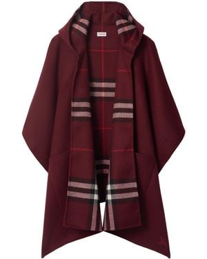 Burberry Cashmere Hooded Cape - Red