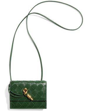 Bottega Veneta Leather Andiamo Badge Holder - Green