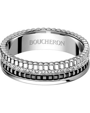 Boucheron Extra Small And Diamond Quatre Edition Ring - Metallic