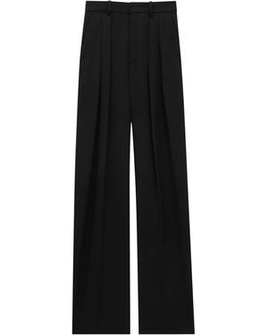 Saint Laurent Wool Tailored Trousers - Black